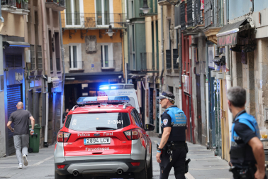 Fotos del atropello de un camión a varias personas en Navarrería