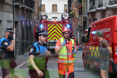 Fotos del atropello de un camión a varias personas en Navarrería