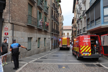 Fotos del atropello de un camión a varias personas en Navarrería