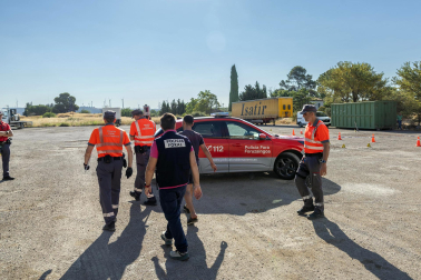 Fotos del atropello mortal en un parking de Tudela
