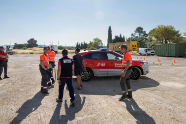 Fotos del atropello mortal en un parking de Tudela
