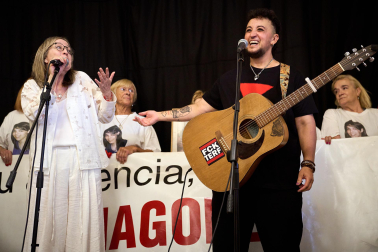 Multitudinario acto en recuerdo de Nagore Laffage en el espacio Geltoki con motivo del 18 aniversario de su asesinato