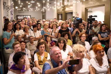 Multitudinario acto en recuerdo de Nagore Laffage en el espacio Geltoki con motivo del 18 aniversario de su asesinato
