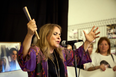 Multitudinario acto en recuerdo de Nagore Laffage en el espacio Geltoki con motivo del 18 aniversario de su asesinato