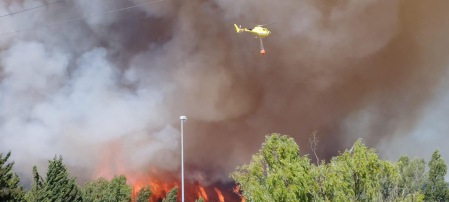 Fotos del incendio de grandes dimensiones en Imárcoain