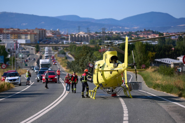 Fotos del incendio de grandes dimensiones en Imárcoain