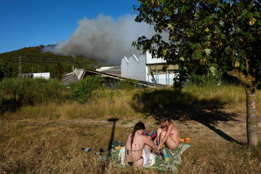 Fotos del incendio de grandes dimensiones en Imárcoain