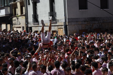 Ambiente en la Plaza del Ayuntamiento antes del Chupinazo