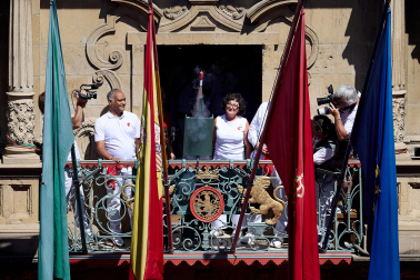 Chupinazo en la plaza del Ayuntamiento