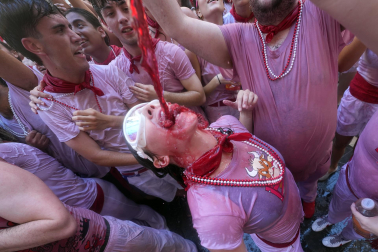 Chupinazo en la plaza del Ayuntamiento