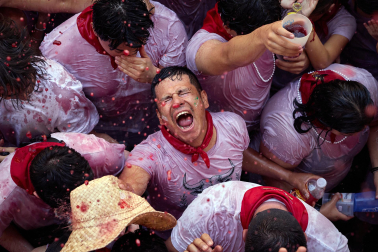 Foto del lanzamiento del chupinazo de San Fermín 2026 en Pamplona.
