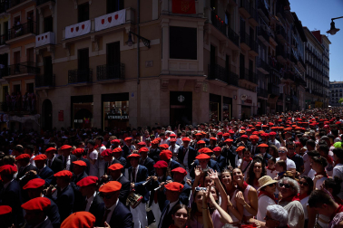 Foto del lanzamiento del chupinazo de San Fermín 2026 en Pamplona.