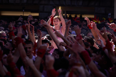 Foto del lanzamiento del chupinazo de San Fermín 2026 en Pamplona.