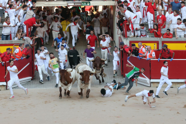 Primer encierro de San Fermín en la Plaza de Toros