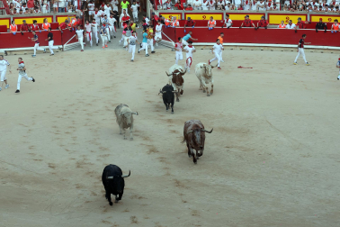 Primer encierro de San Fermín en la Plaza de Toros