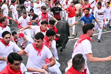 Primer encierro de San Fermín 2026 en Mercaderes.