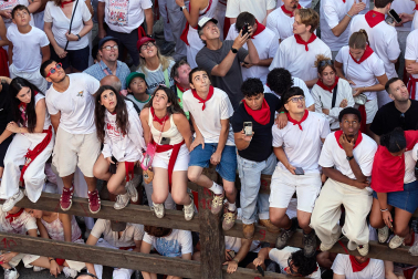 Primer encierro de San Fermín 2026 en el tramo de Telefónica.