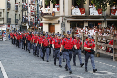 Primer encierro de San Fermín 2026 al final de la Estafeta.