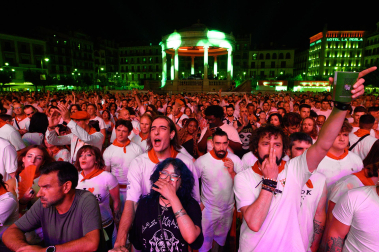 Foto del concierto de San Fermín de Bala en la Plaza del Castillo