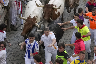 Segundo encierro de San Fermín 2026 con toros de Cebada Gago.
