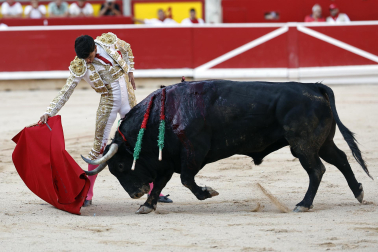 Fotos de la corrida del 8 de julio de la Feria del Toro 2026 con toros de la ganadería Cebada Gago para los diestros David Galván, Román y Manuel Diosleguarde