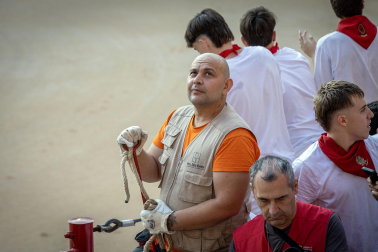 ambiente plaza toros tercer encierro san fermin 2026