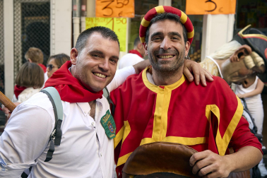 Foto de la salida de la Comparsa de Gigantes y Cabezudos este 9 de julio de San Fermín 2026