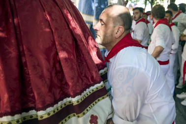 Foto de la salida de la Comparsa de Gigantes y Cabezudos este 9 de julio de San Fermín 2026