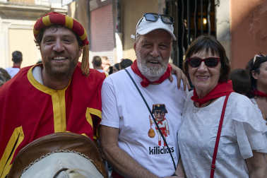 Foto de la salida de la Comparsa de Gigantes y Cabezudos este 9 de julio de San Fermín 2026