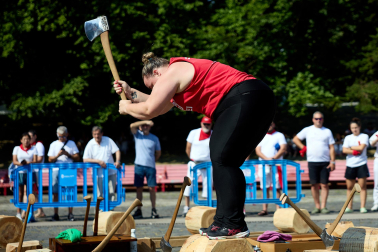 Deporte rural en la Plaza de los Fueros este jueves, 9 de julio