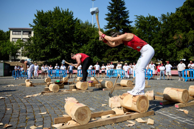 Deporte rural en la Plaza de los Fueros este jueves, 9 de julio