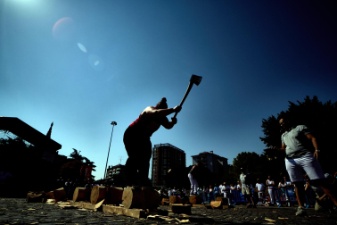 Deporte rural en la Plaza de los Fueros este jueves, 9 de julio