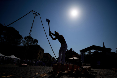 Deporte rural en la Plaza de los Fueros este jueves, 9 de julio