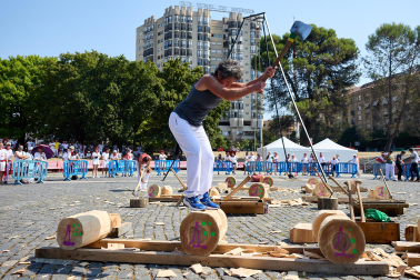 Deporte rural en la Plaza de los Fueros este jueves, 9 de julio