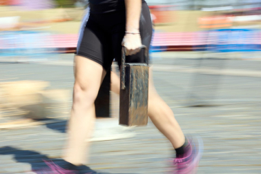 Deporte rural en la Plaza de los Fueros este jueves, 9 de julio