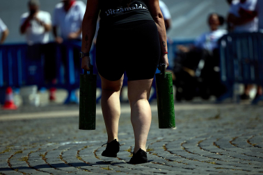 Deporte rural en la Plaza de los Fueros este jueves, 9 de julio