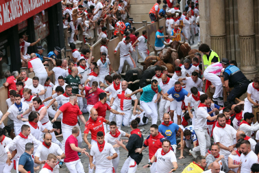 cuarto encierro de San Fermín 2026 en Pamplona