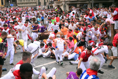 cuarto encierro de San Fermín 2026 en Pamplona