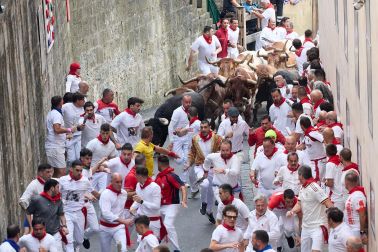 cuarto encierro de San Fermín 2026 en Pamplona SANTO DOMINGO