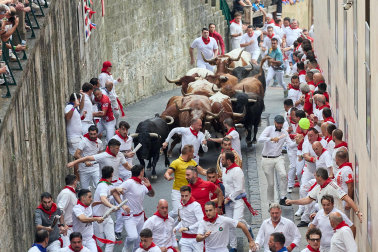 cuarto encierro de San Fermín 2026 en Pamplona SANTO DOMINGO