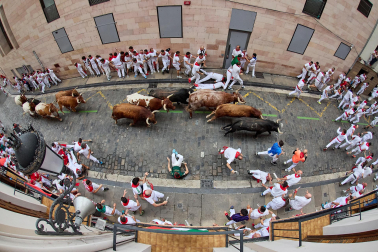 cuarto encierro de San Fermín 2026 en Pamplona SANTO DOMINGO