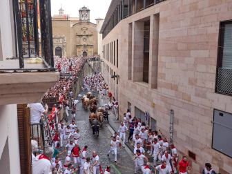 cuarto encierro de San Fermín 2026 en Pamplona SANTO DOMINGO
