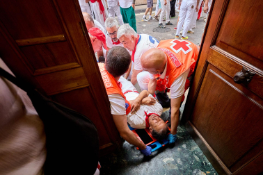 cuarto encierro de San Fermín 2026 en Pamplona SANTO DOMINGO