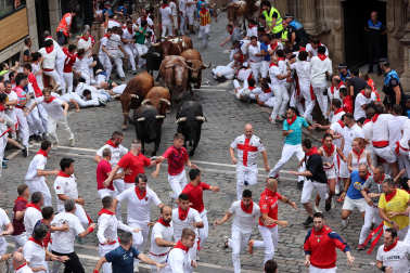 cuarto encierro de San Fermín 2026 en Pamplona