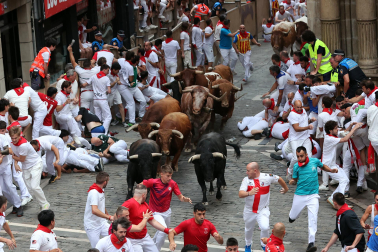 cuarto encierro de San Fermín 2026 en Pamplona