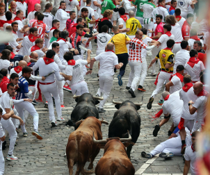 cuarto encierro de San Fermín 2026 en Pamplona