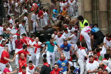 cuarto encierro de San Fermín 2026 en Pamplona