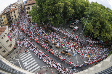 cuarto encierro de San Fermín 2026 en Pamplona