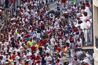 cuarto encierro de San Fermín 2026 en Pamplona