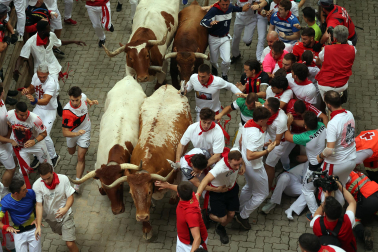 cuarto encierro de San Fermín 2026 en Pamplona